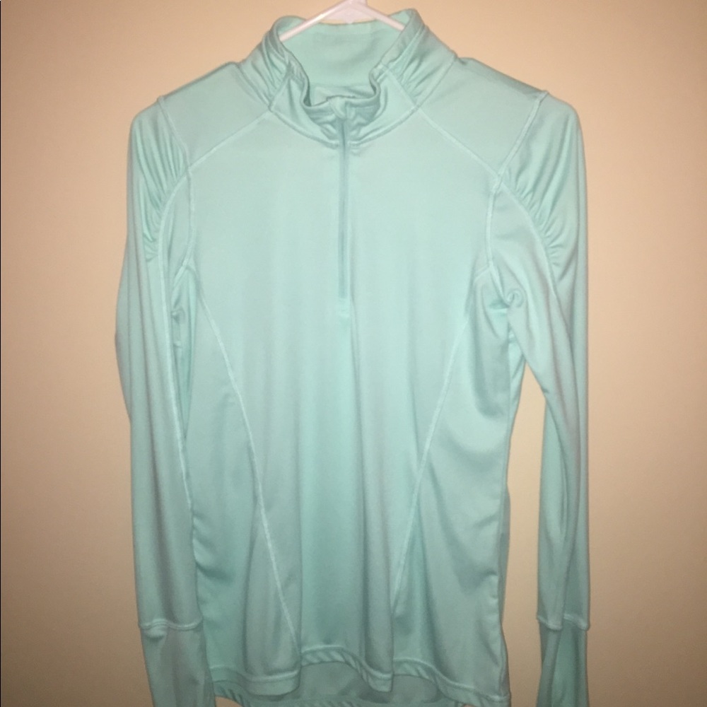 Mint athletic half zip pullover